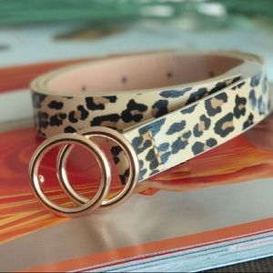 MischkaPu Accessories - Leopard Double O Ring Belt MischkaPu Accessories - Leopard Double O Ring Belt